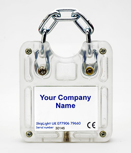Skip Light UK with custom Logo panel